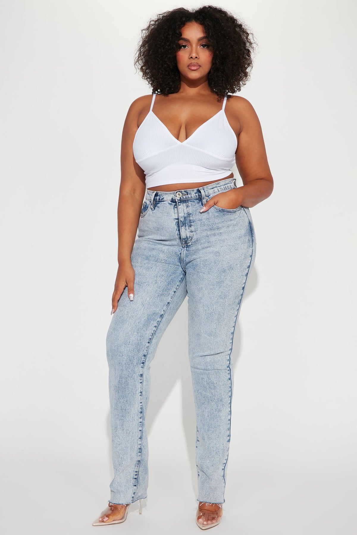 Tall Took Him By Surprise Slim Fit Boyfriend Jeans - Light Blue Wash