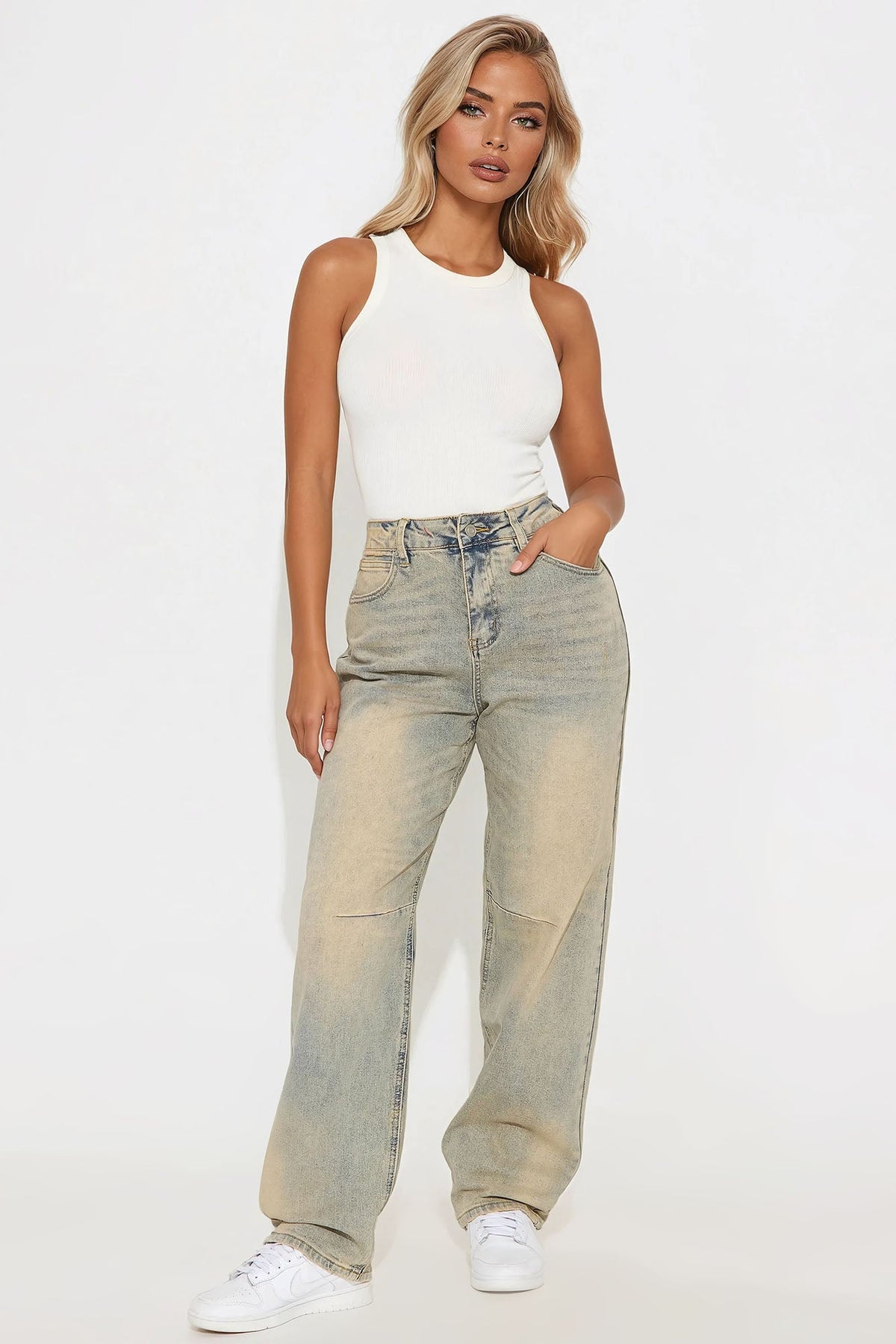 Always Pressed Baggy Jeans - Vintage Wash