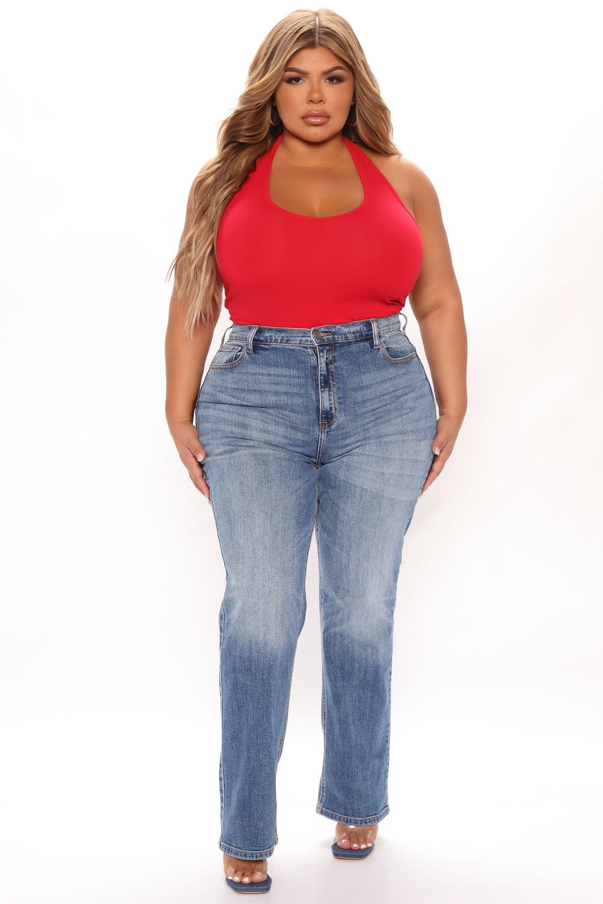 Truly Authentic Slim Stretch Straight Leg Jeans - Light Blue Wash