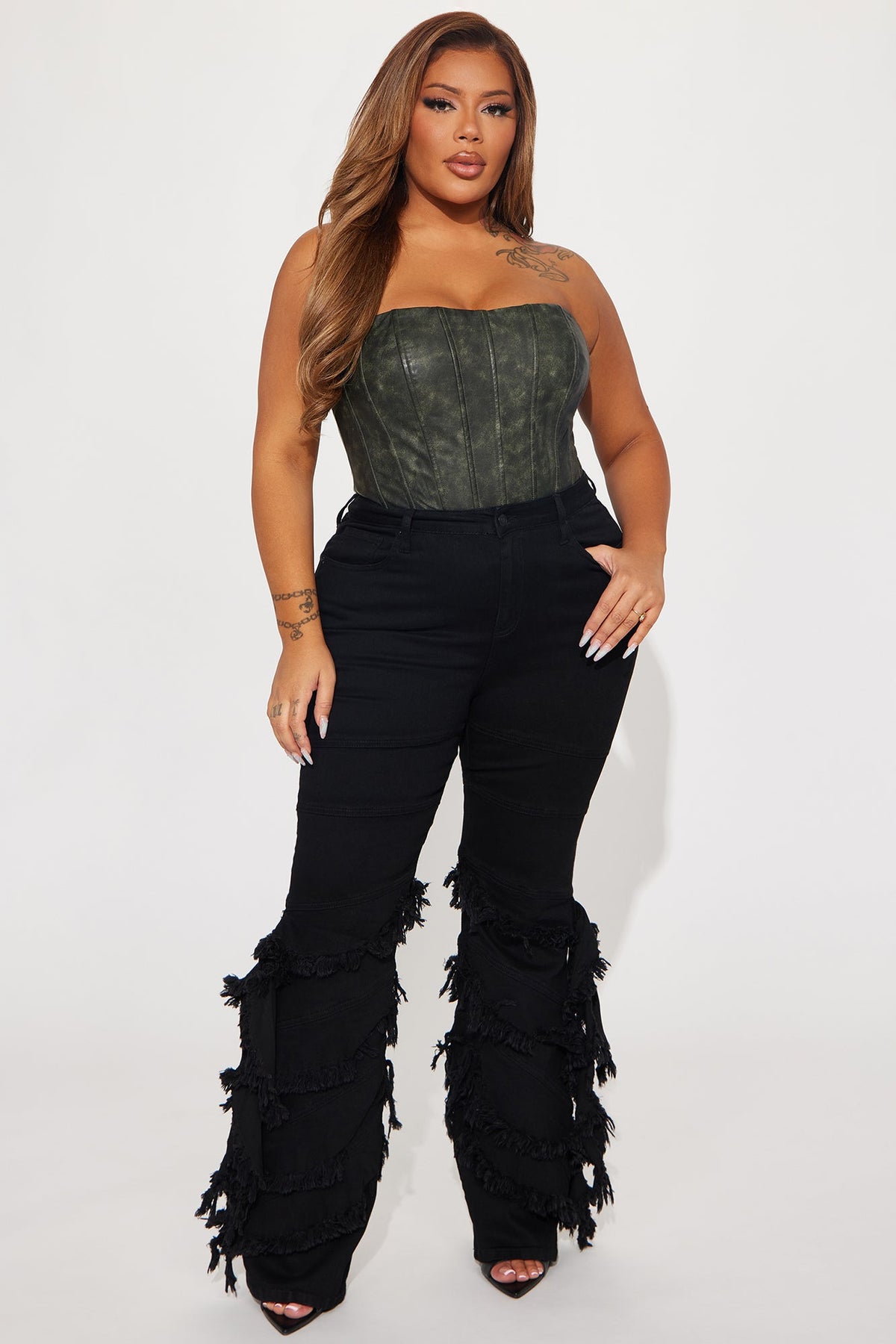 Making A Connection Stretch Bootcut Jeans - Black