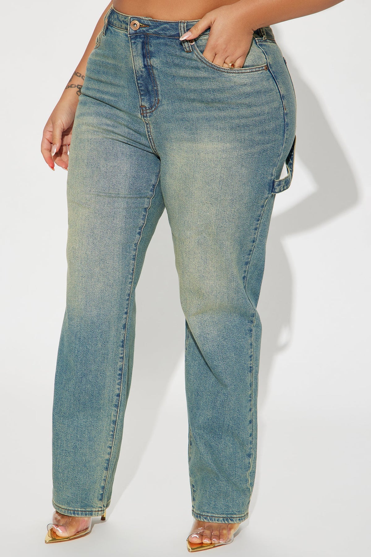 All My Life Tinted Carpenter Jeans - Vintage Wash