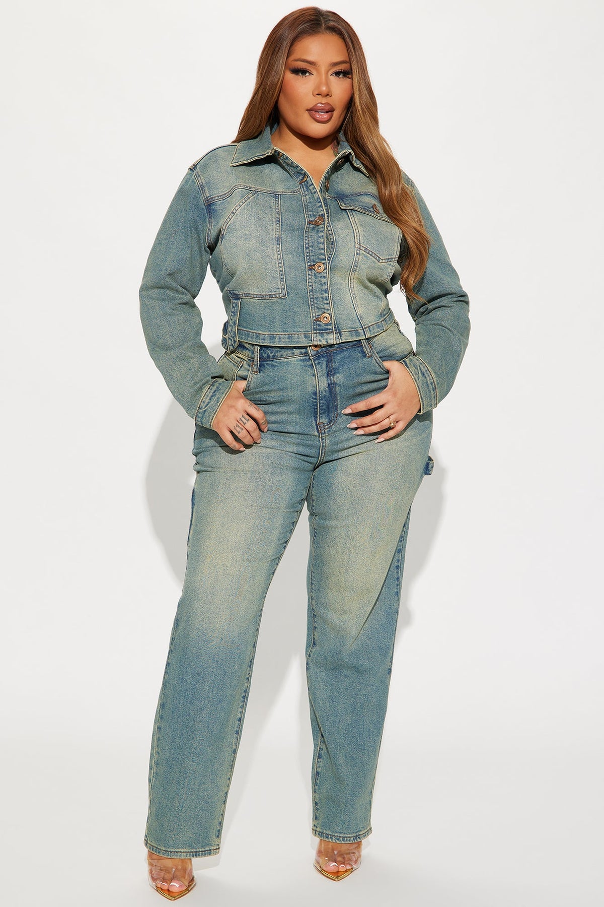 All My Life Tinted Carpenter Jeans - Vintage Wash