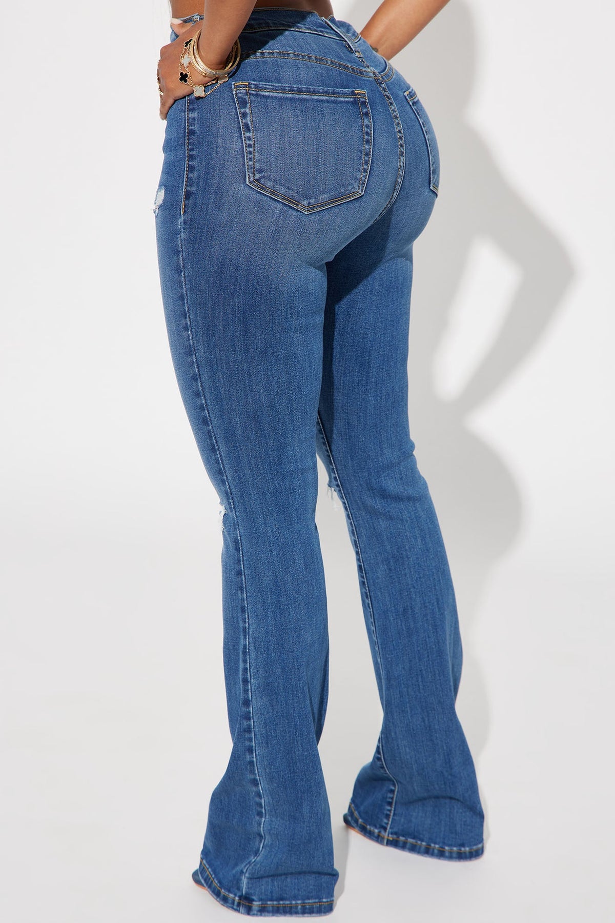 Pleasure Seeker Soft Stretch Flare Jeans - Dark Wash