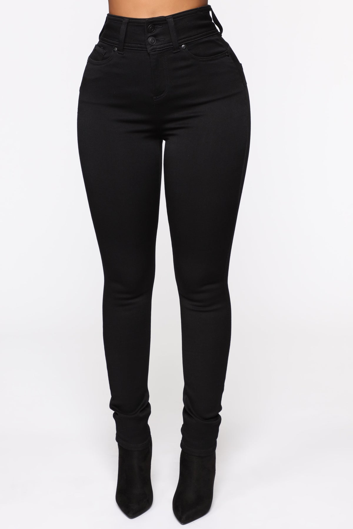 Snatch Me Tight Booty Lifter Skinny Jeans - Black