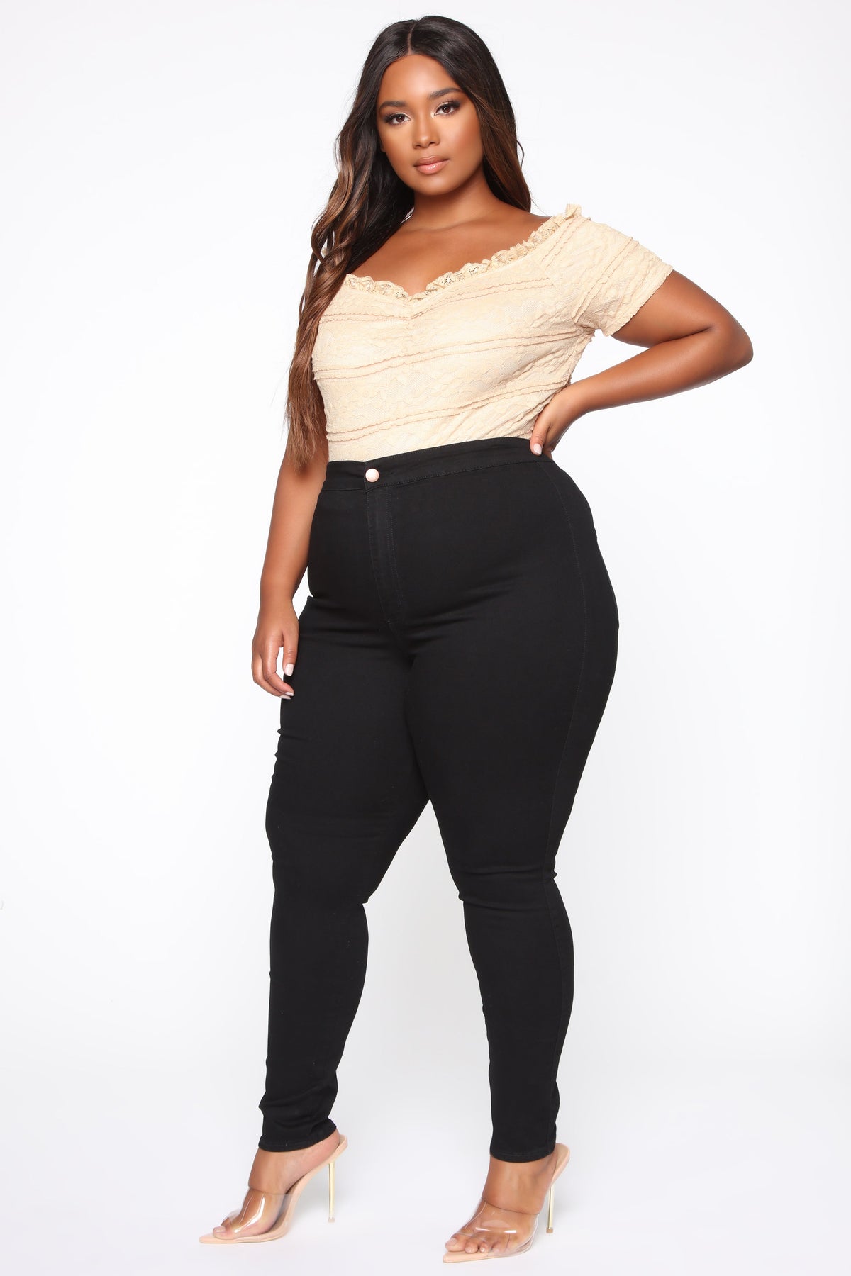 Luxe Ultra High Waist Skinny Jeans - Black