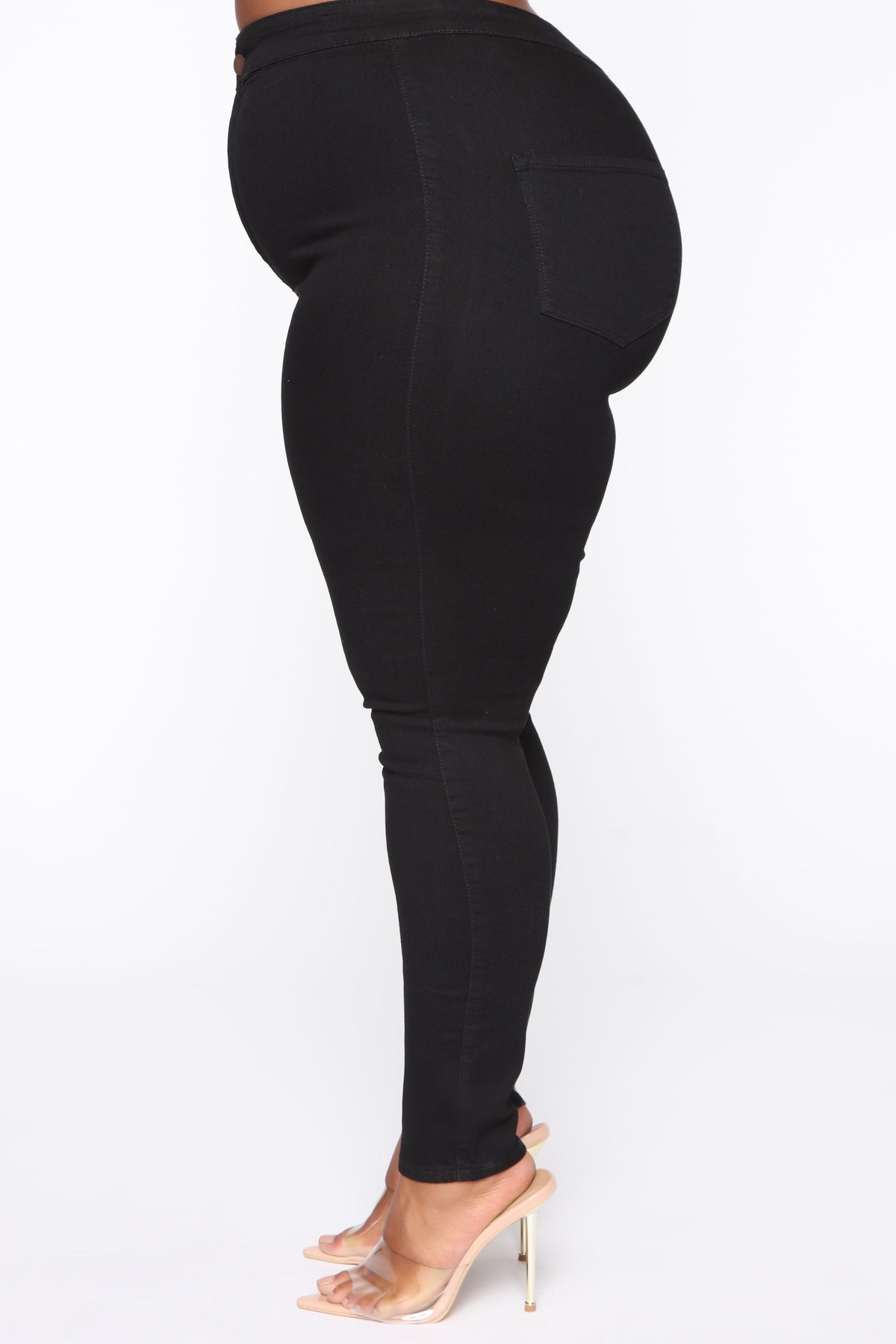 Luxe Ultra High Waist Skinny Jeans - Black
