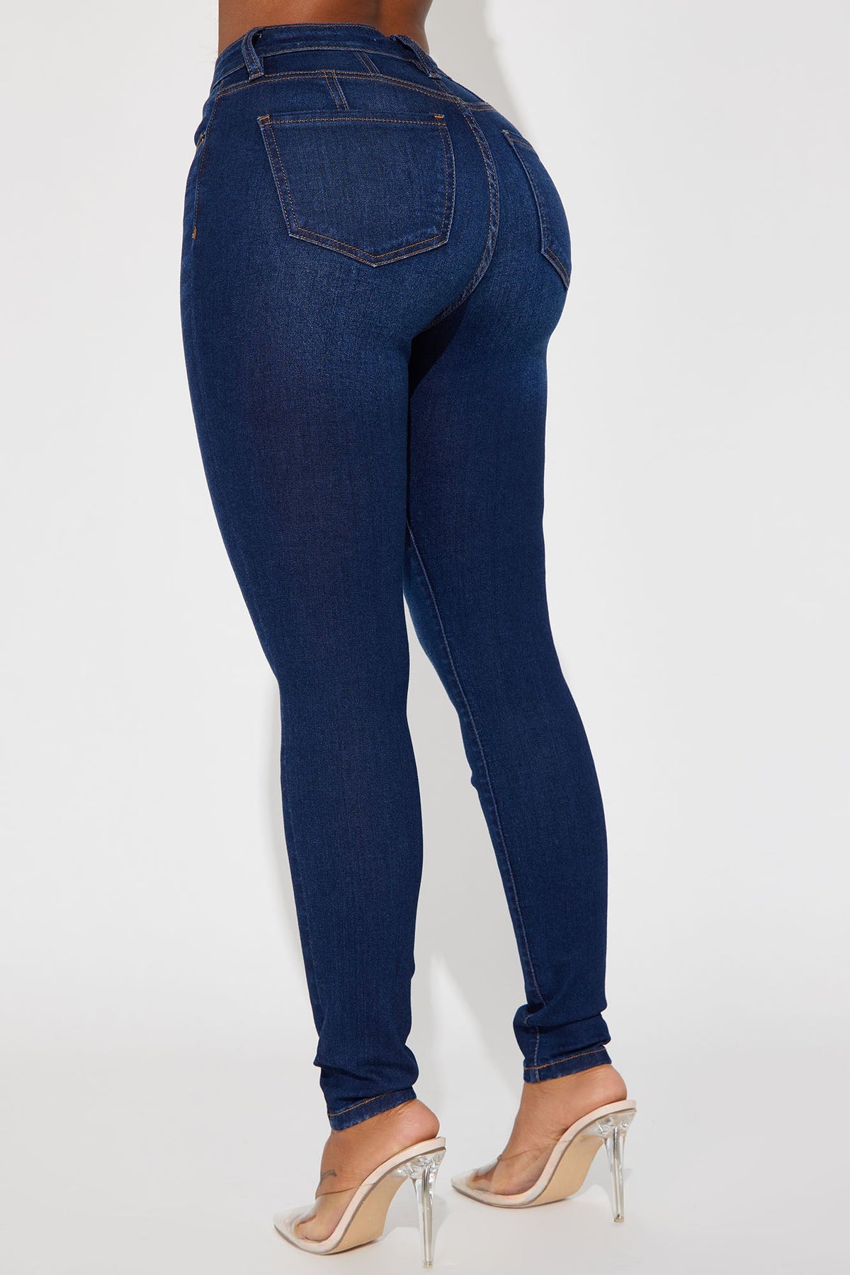 Kiley Control Curvy Stretch Skinny Jeans - Dark Wash