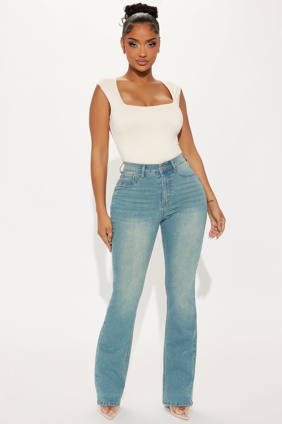 Mesa Booty Lifting Stretch Bootcut Jeans - Medium Blue Wash