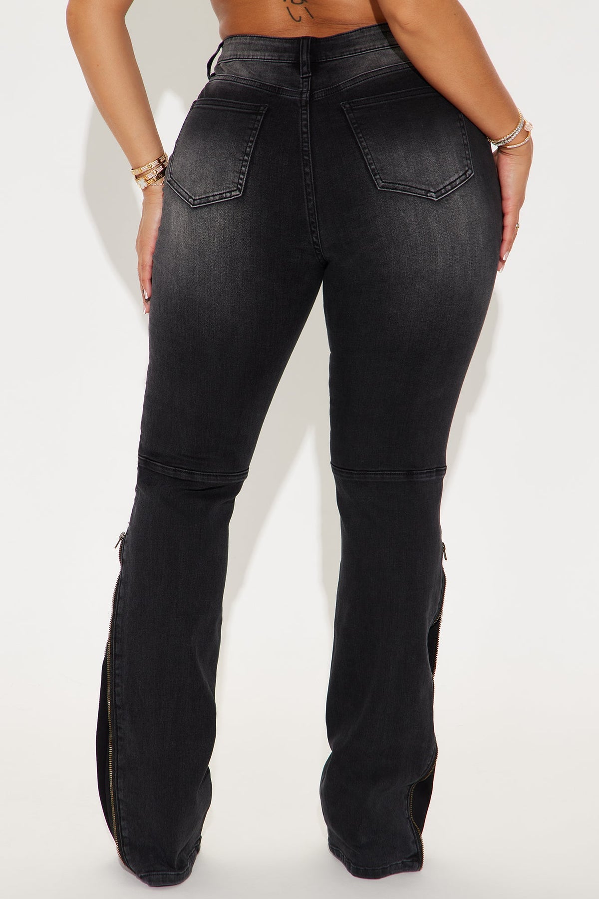 Certified Ten Crossover Moto Bootcut Jeans - Black Wash