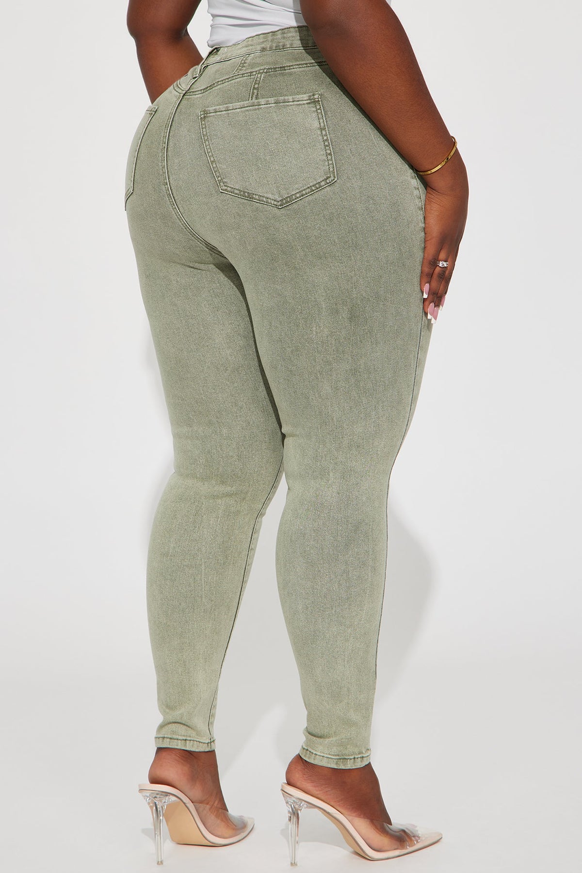 Shape Up Sculpting Stretch Skinny Jeans - Green