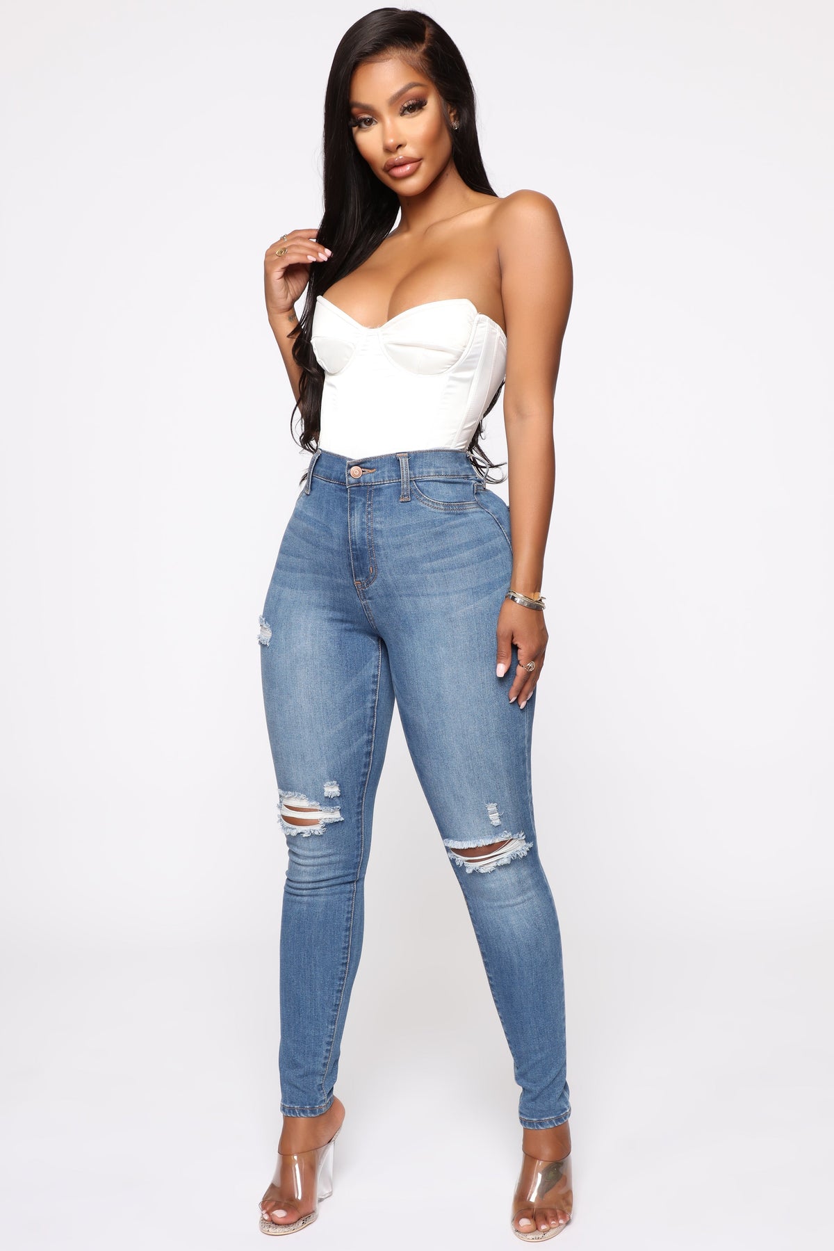 Our Favorite High Rise Skinny Jeans - Medium Blue Wash