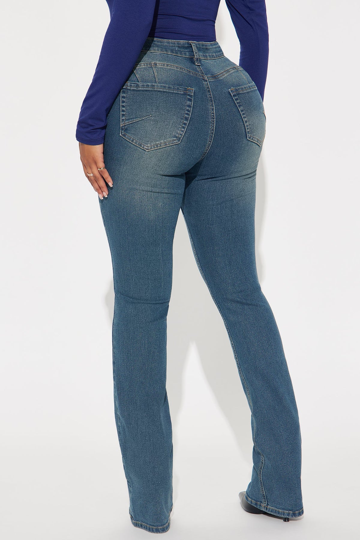 Tucson Booty Lifting Stretch Bootcut Jeans - Dark Wash