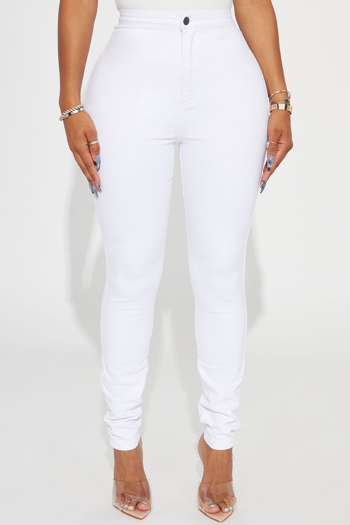 Luxe Ultra High Waist Skinny Jeans - White