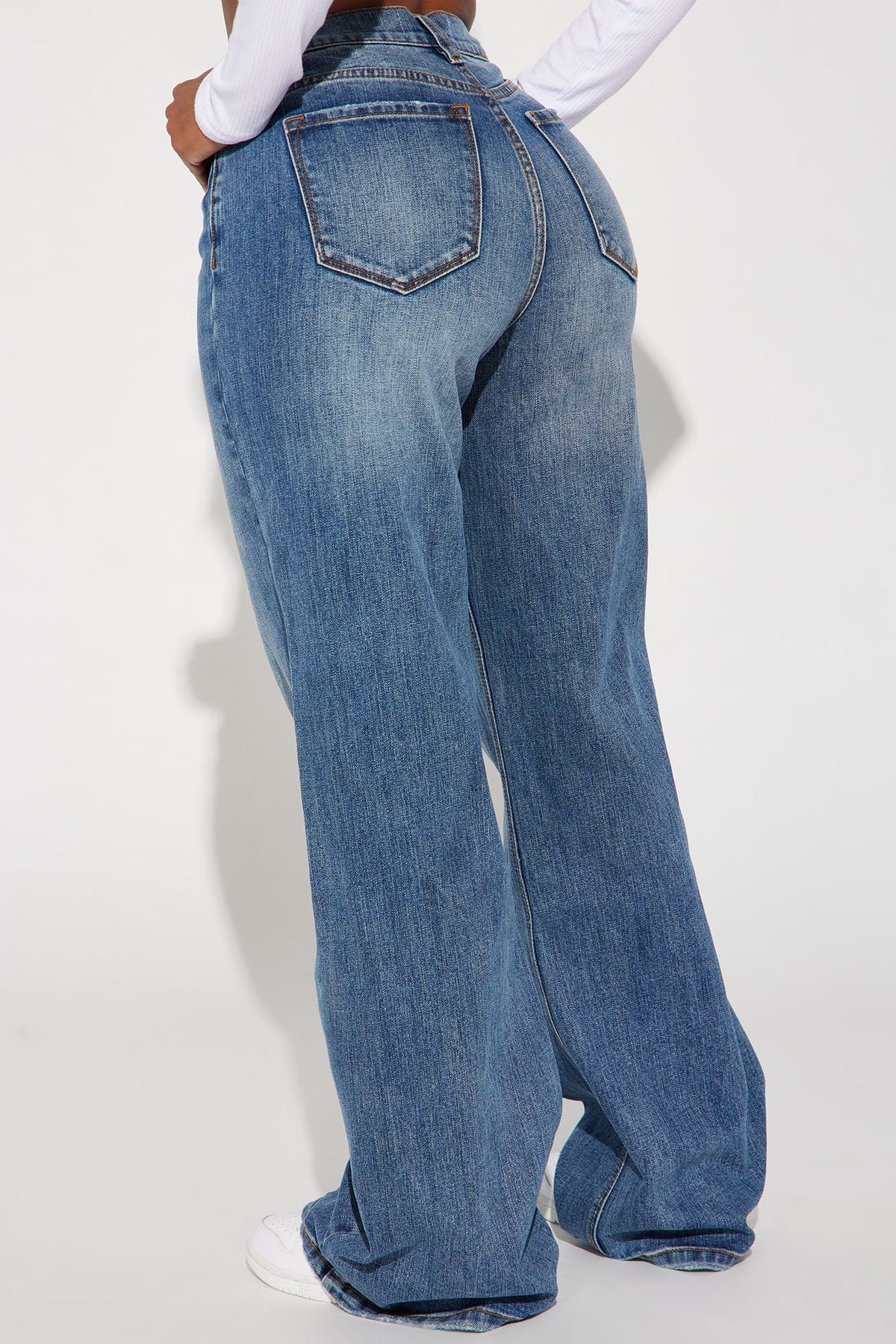 Yours Forever Low Stretch Baggy Jeans - Medium Wash