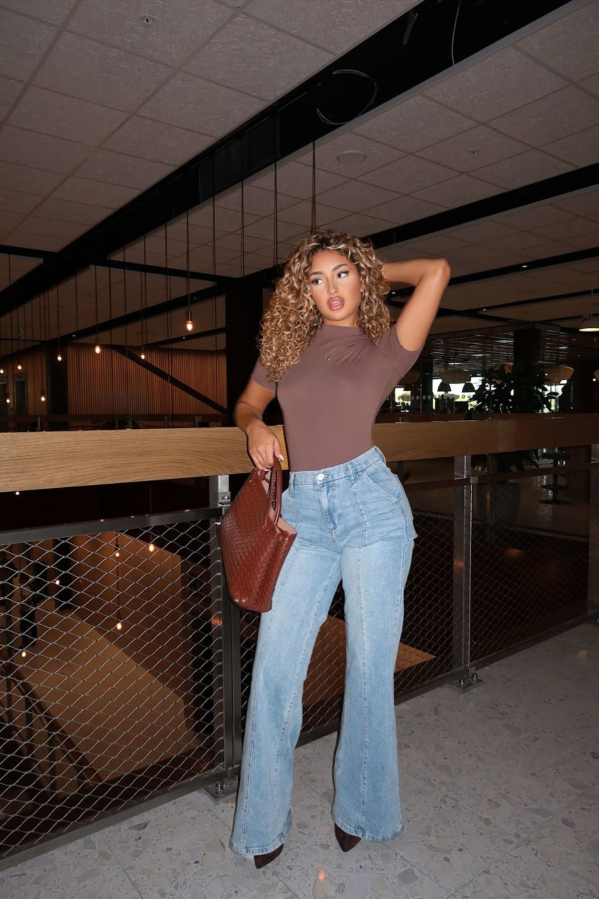 High Value Wide Leg Trouser Jeans - Light Wash
