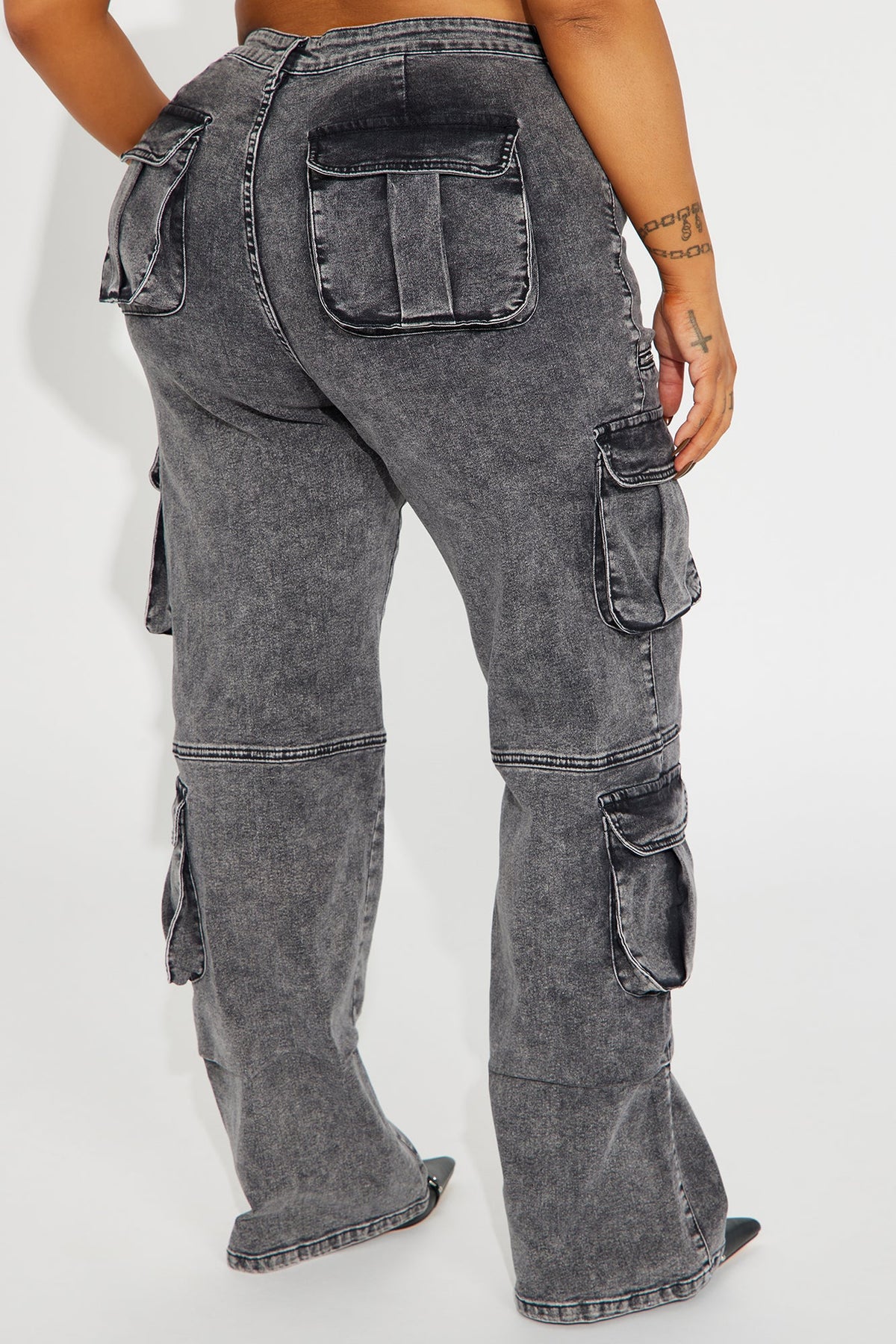 City Streets Stretch Cargo Jean - Grey