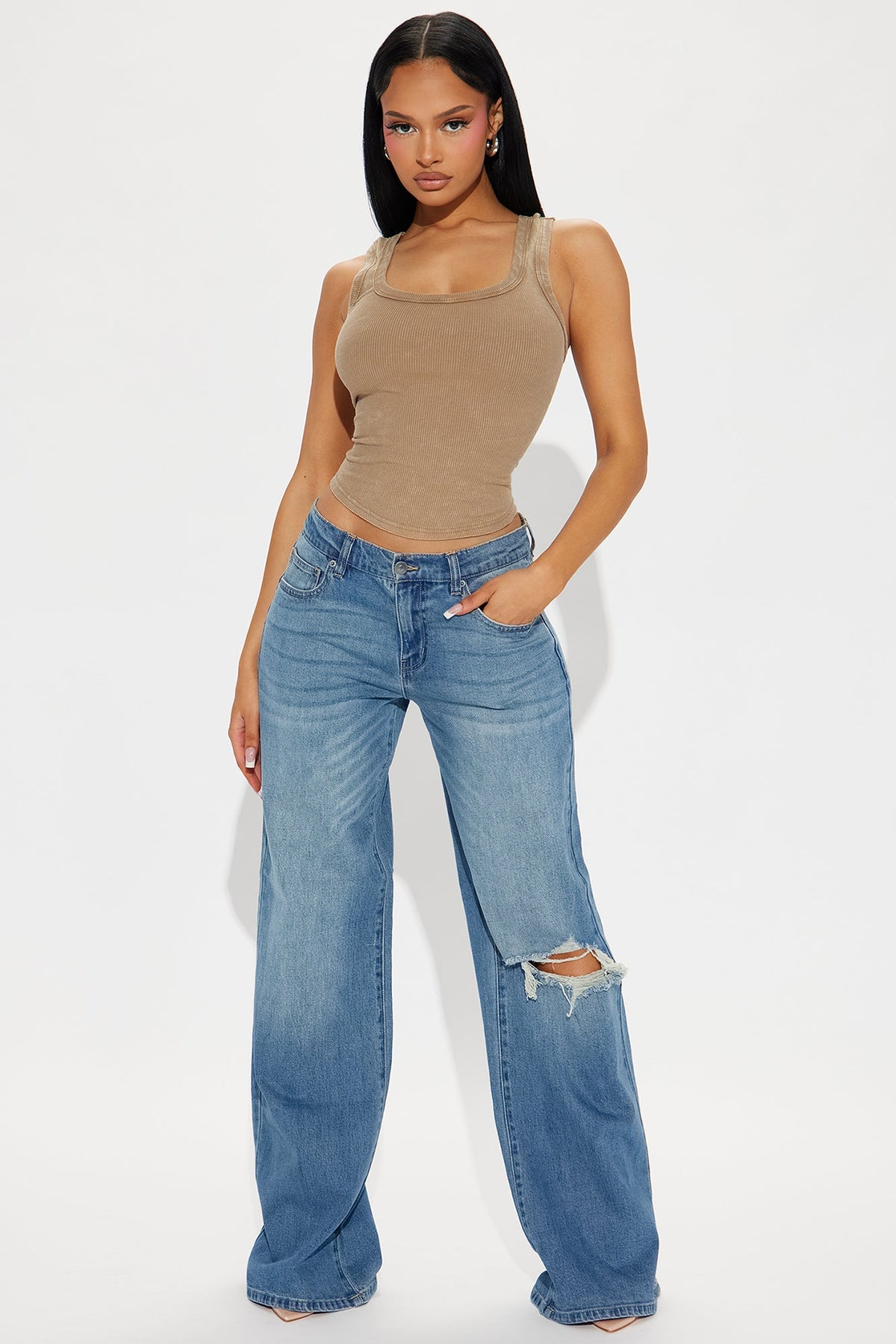 Down Your Block Flare Jeans - Medium Wash