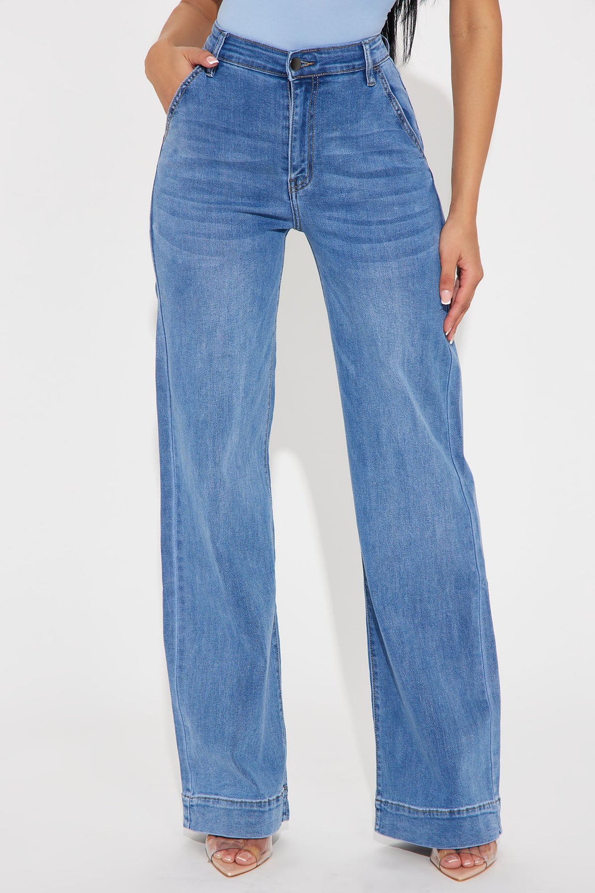 Margot Stretch Trouser Jeans - Medium Wash