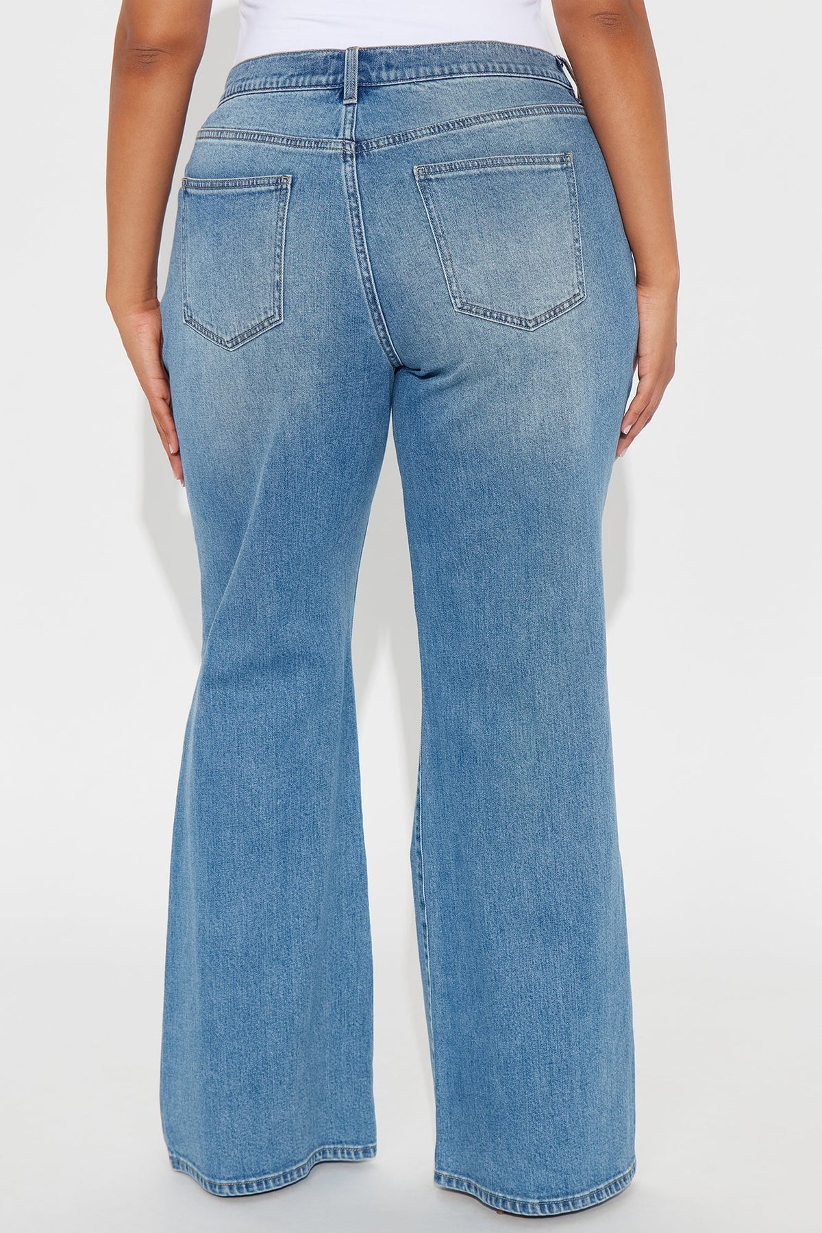 Down Your Block Flare Jeans - Medium Wash