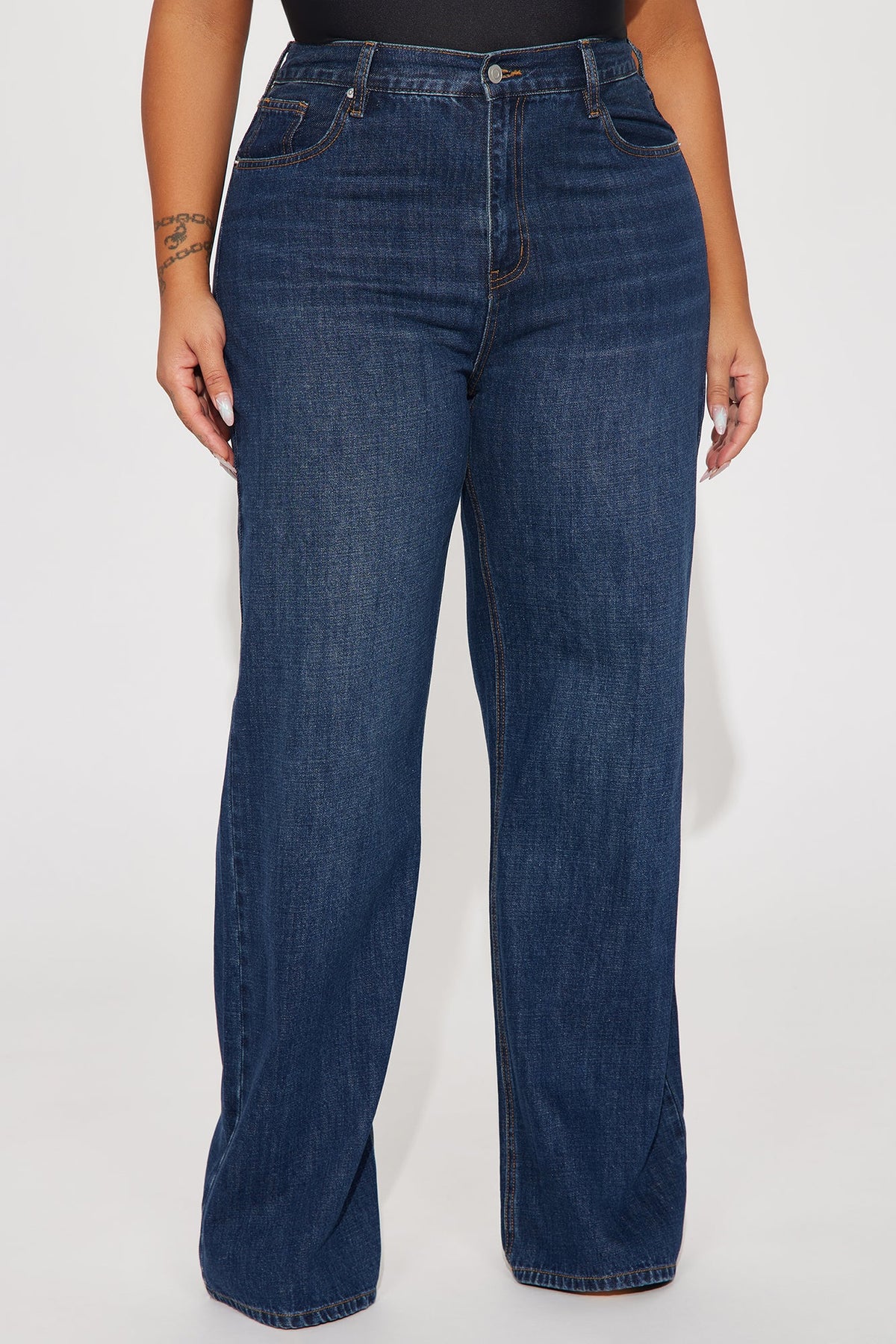 See What I Mean Wide Leg Jeans - Dark Wash