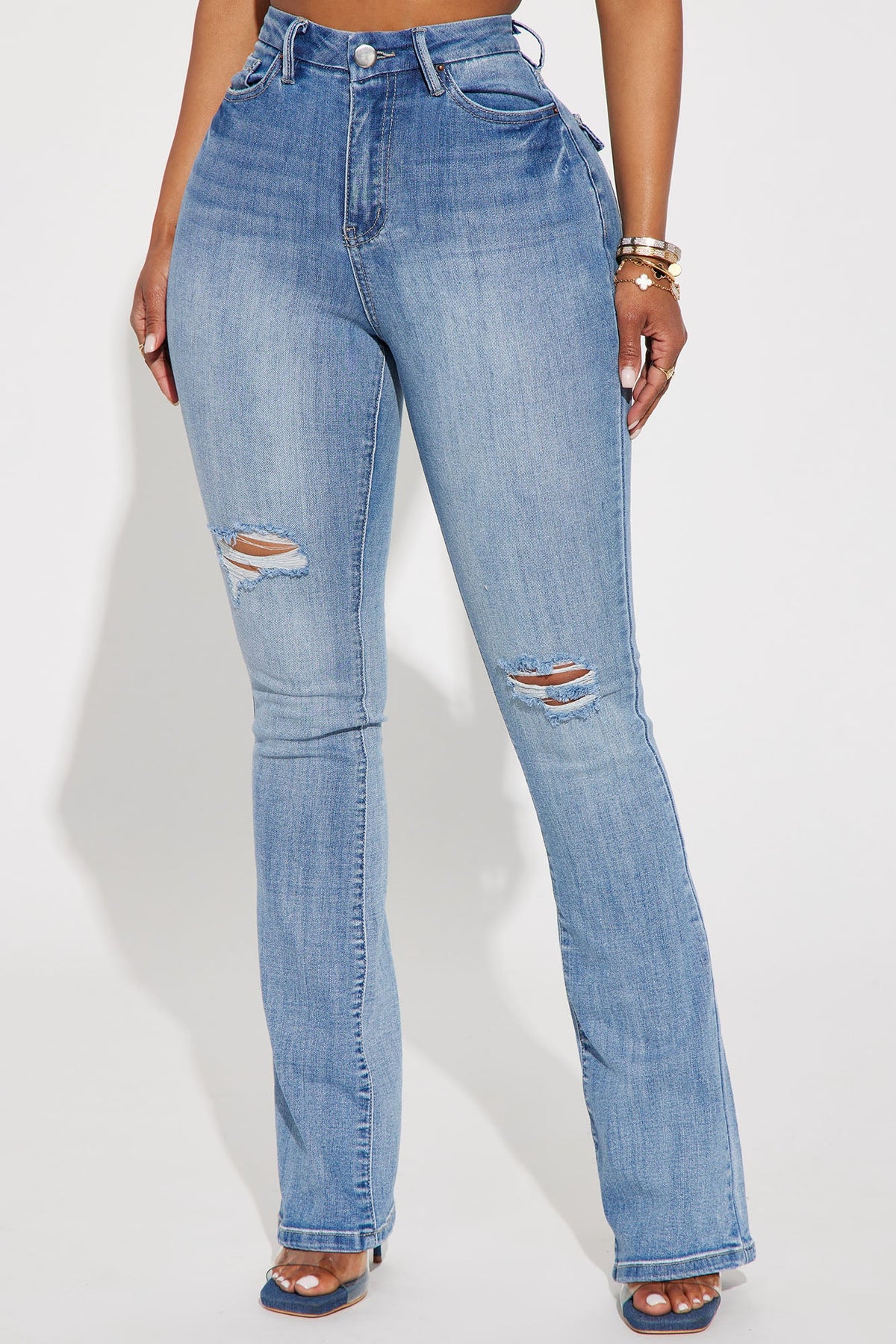 Right On Time Stretch Bootcut Jean - Medium Wash
