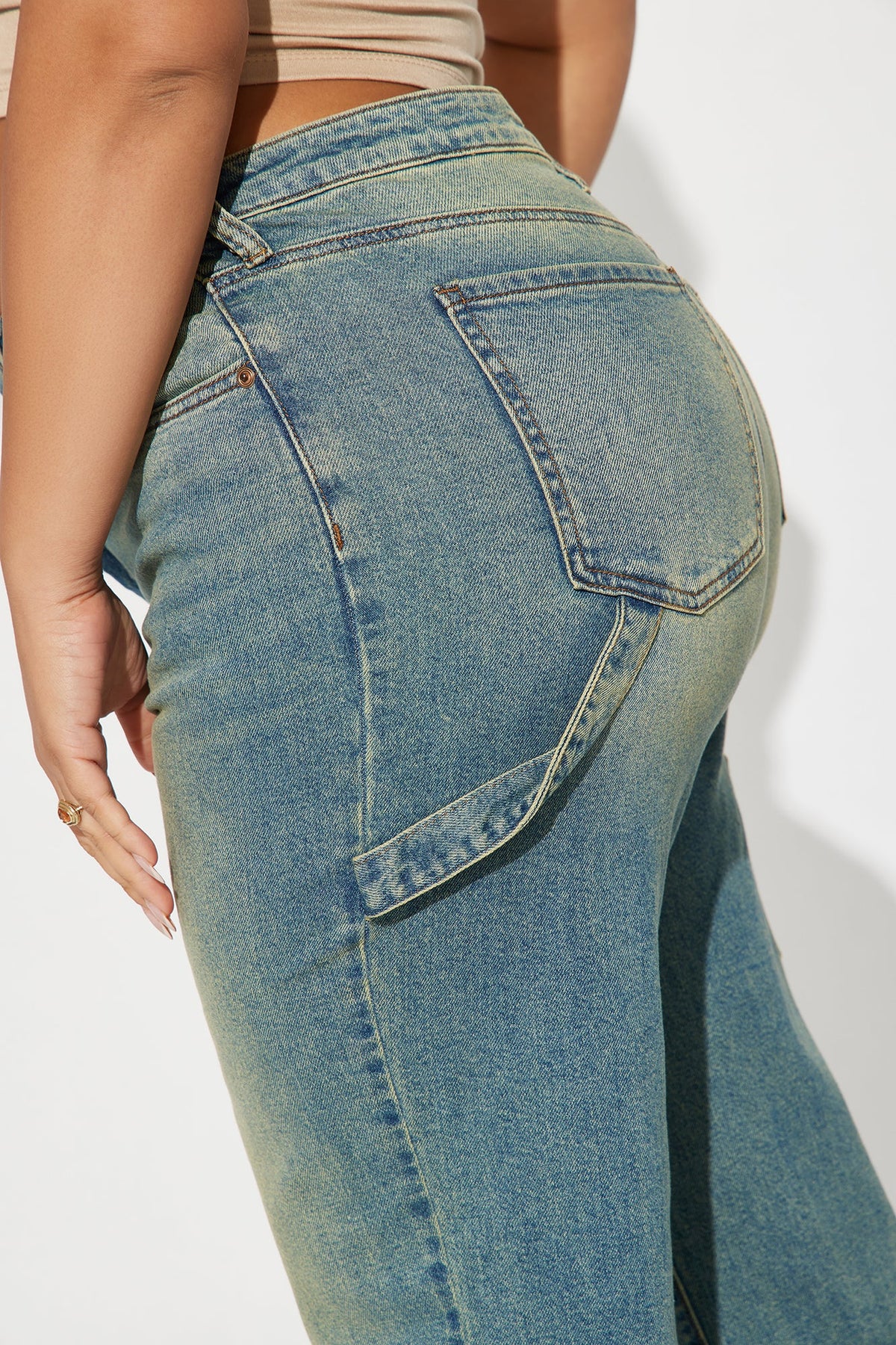 All My Life Tinted Carpenter Jeans - Vintage Wash