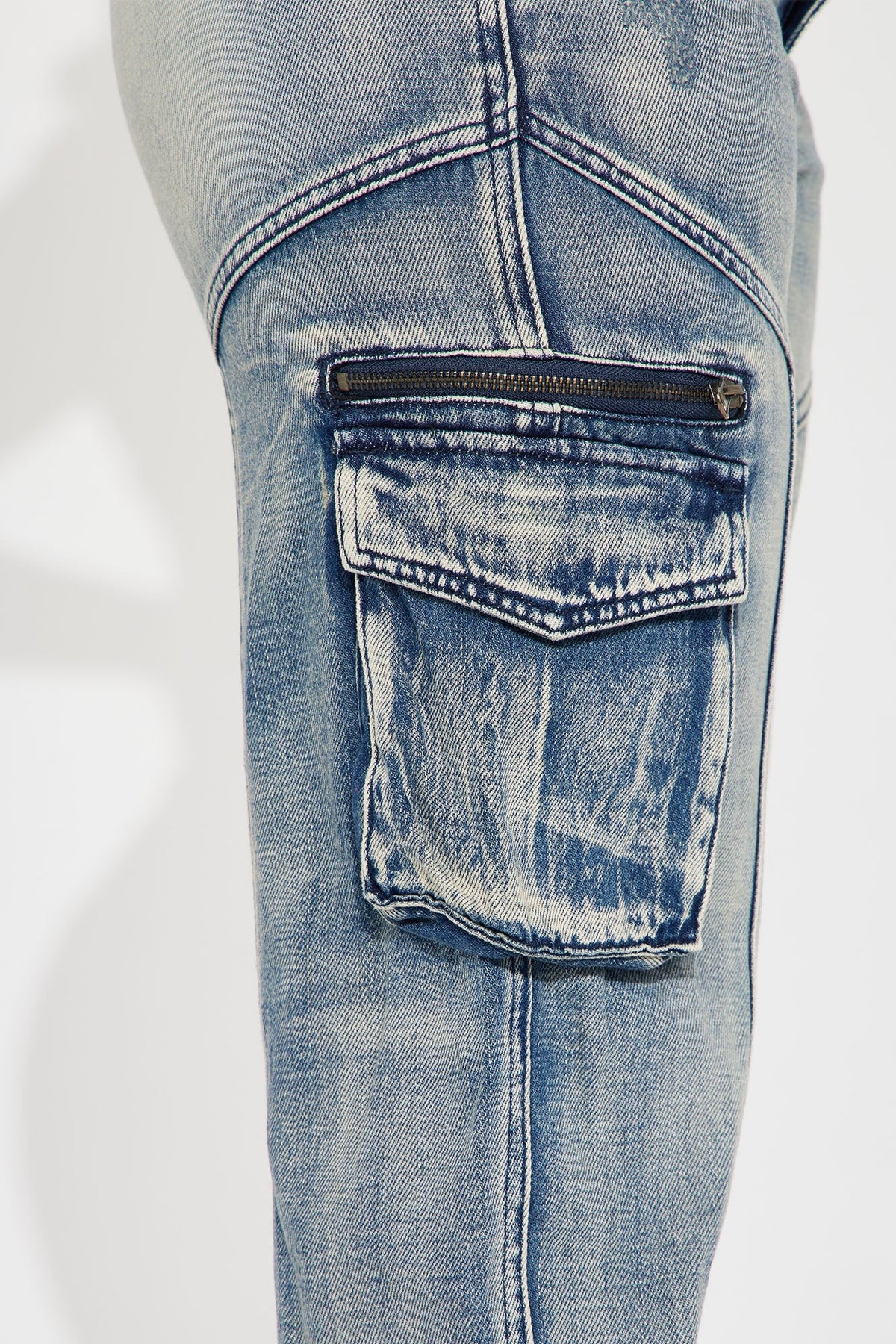 Superstitions Tinted Denim Joggers - Medium Wash