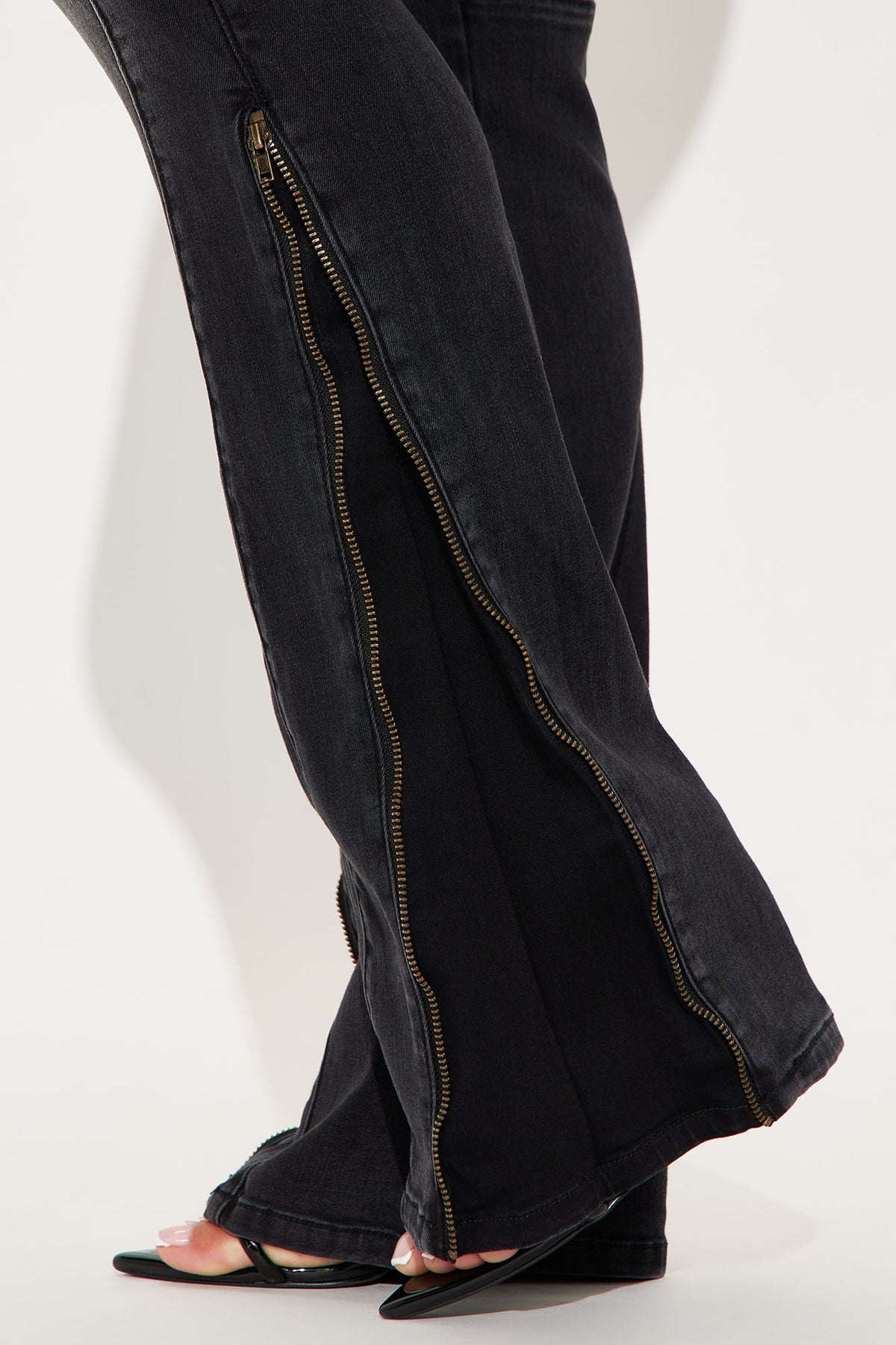 Certified Ten Crossover Moto Bootcut Jeans - Black Wash