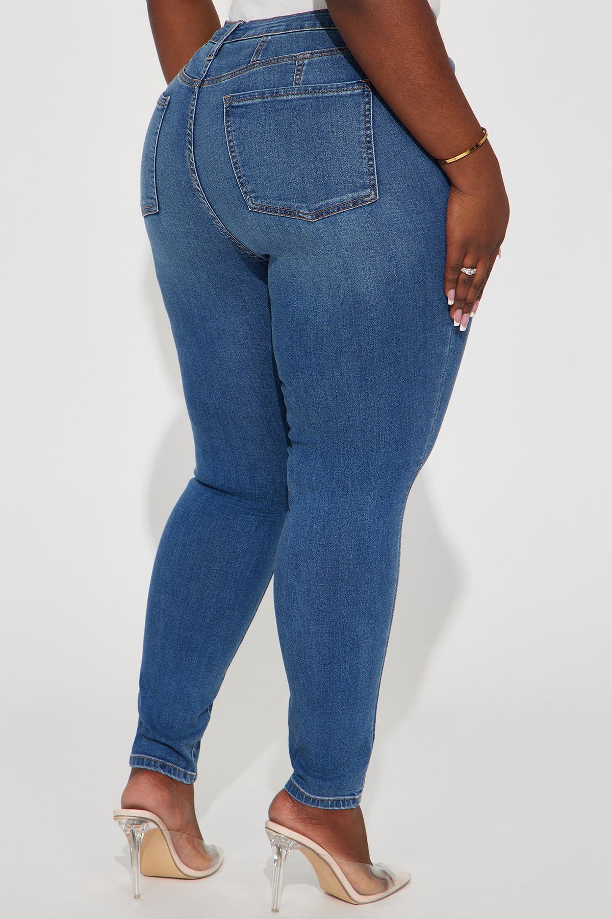 Kiley Control Curvy Stretch Skinny Jeans - Vintage Wash