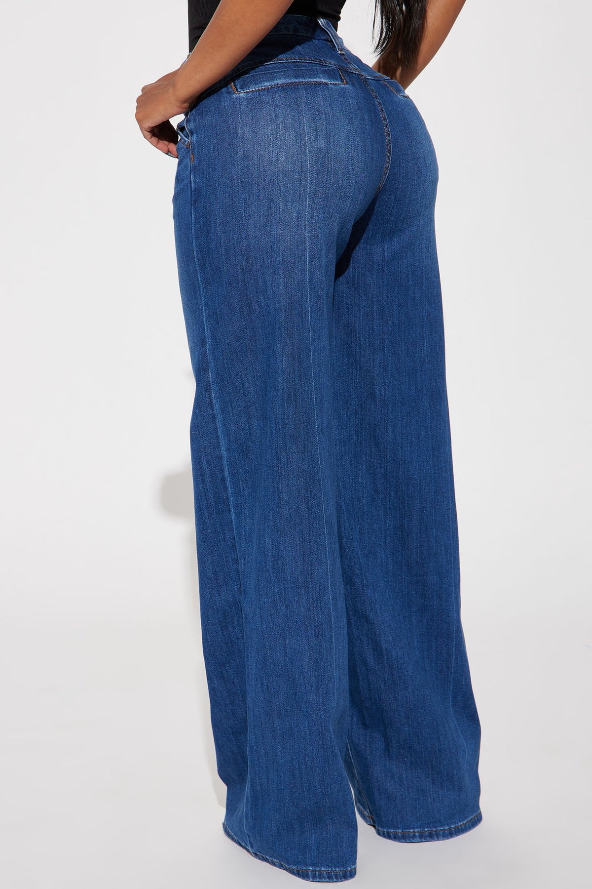 Finly Flowy Trouser Jeans - Dark Wash