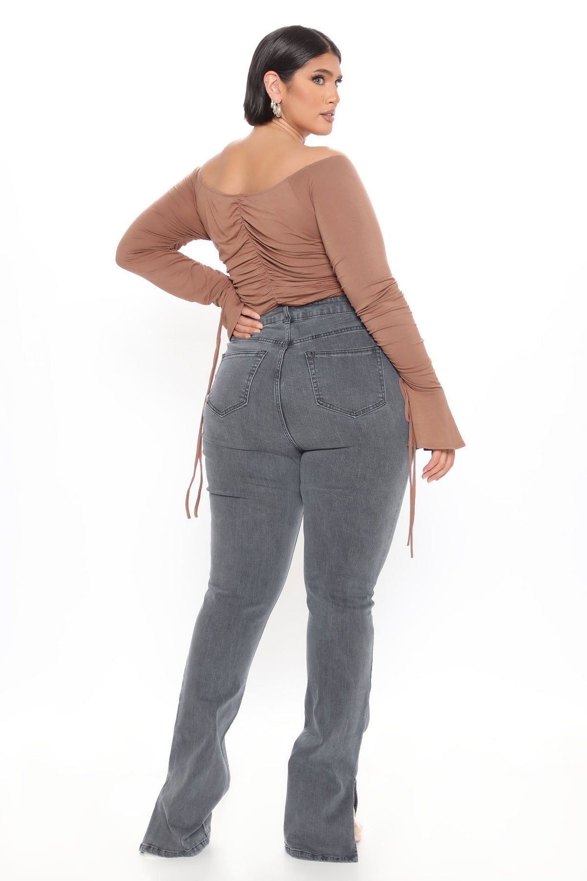 Tall Soho Side Split Skinny Jeans - Grey
