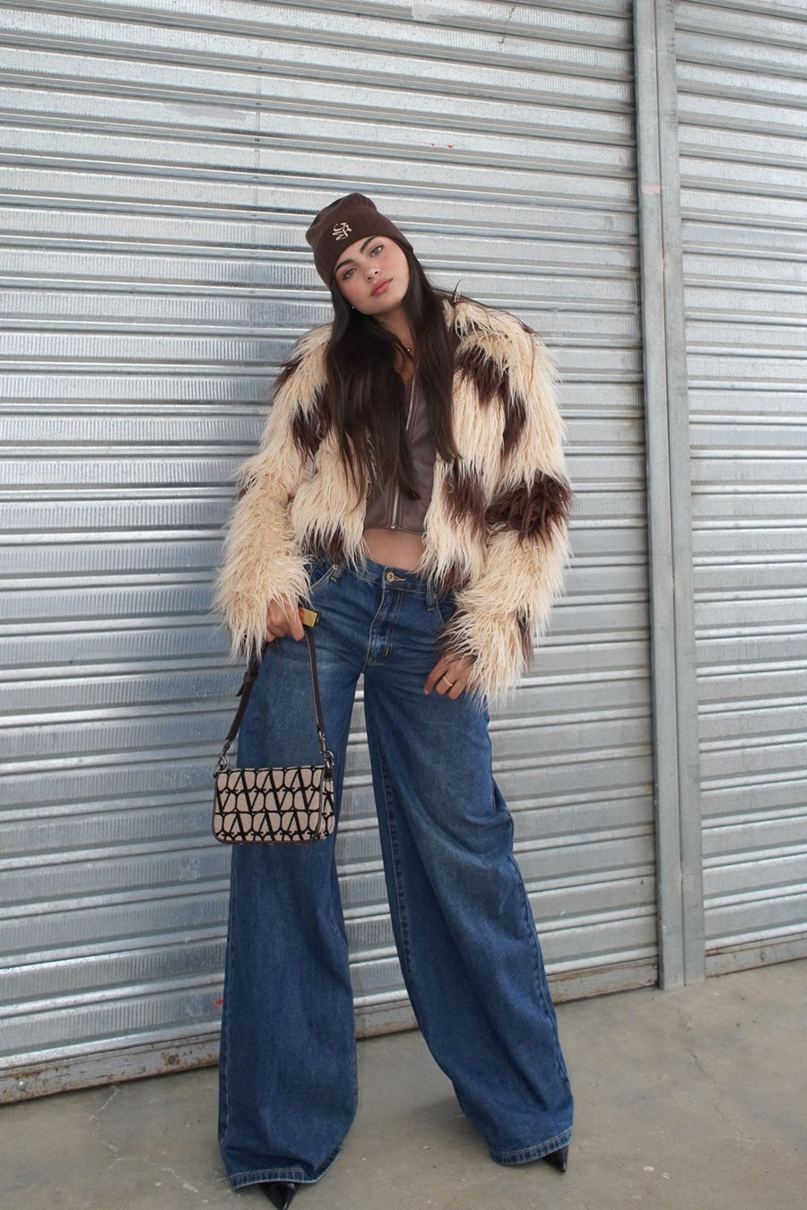 Chelsea Drop Waist Baggy Jeans - Medium Wash