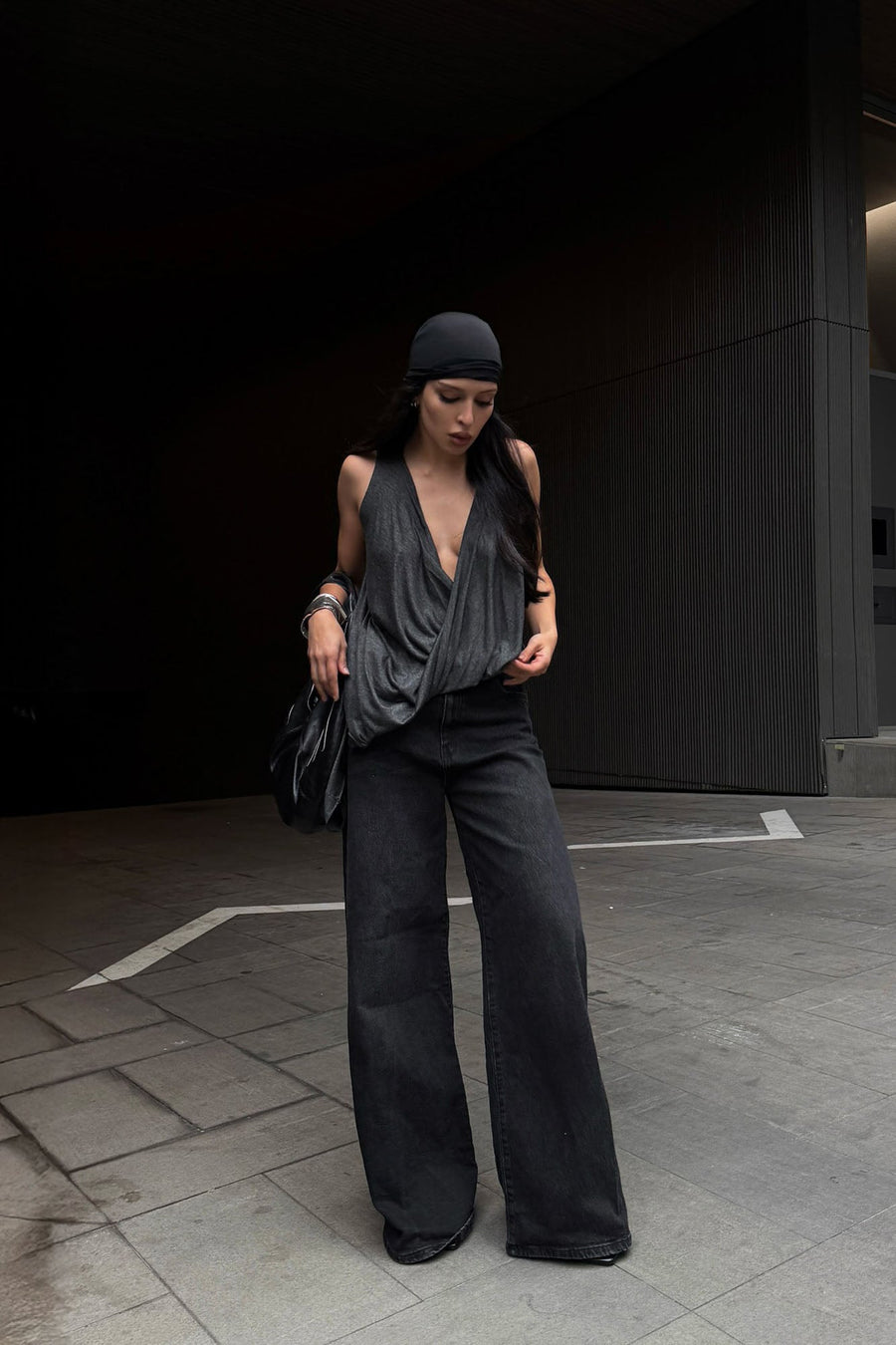 Bellissima Basic Stretch Straight Leg Jeans - Black Wash